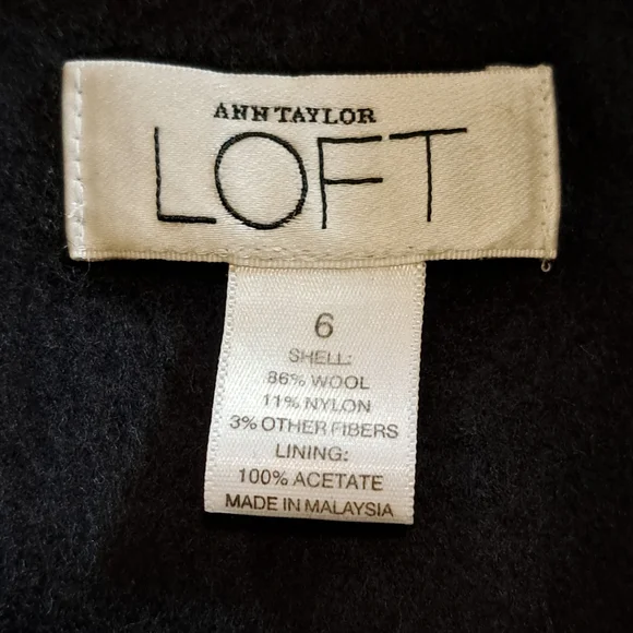 Ann Taylor Loft Military Style Classic Blazer Jacket Size 6 - Picture 7 of 8